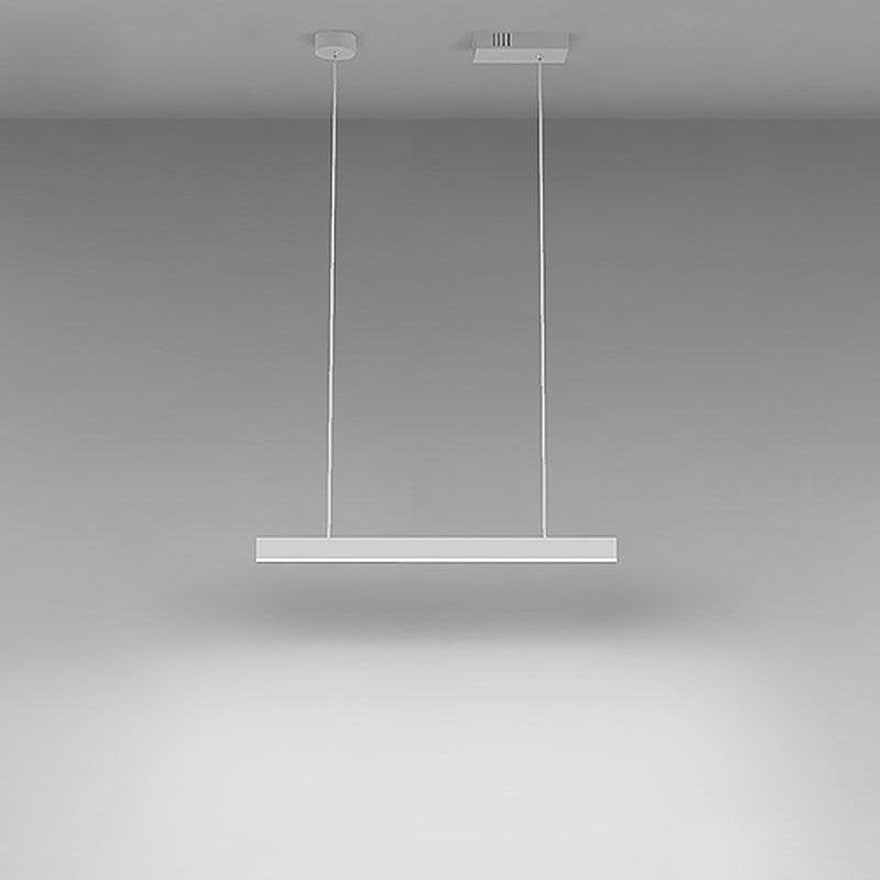 Modern Linear Farmhouse Black LED Chandelier