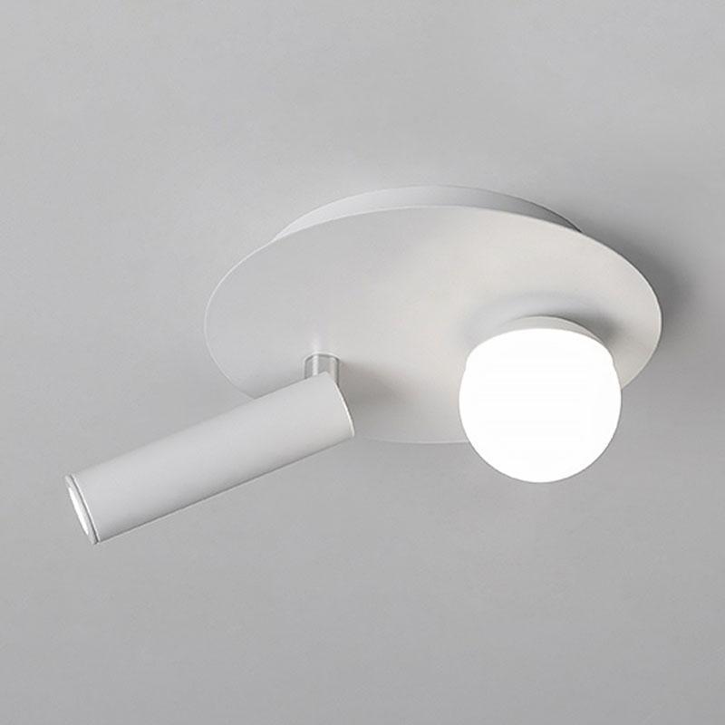 8'' Round Small Flush Mount LED Light with Adjustable Spotlight