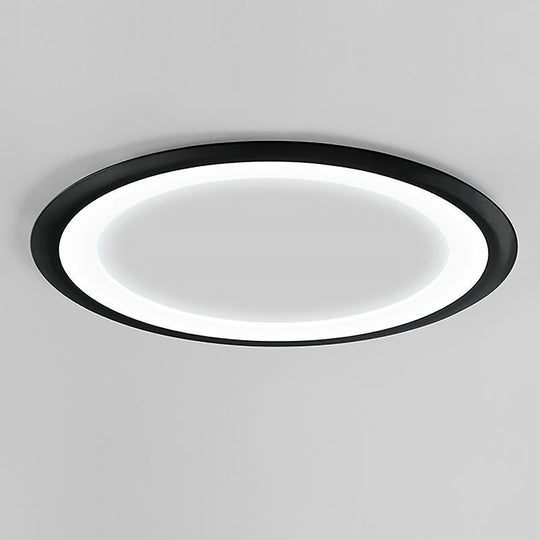 Ultrathin Round LED Flush Mount Ceiling Light – Modern Minimalist Design