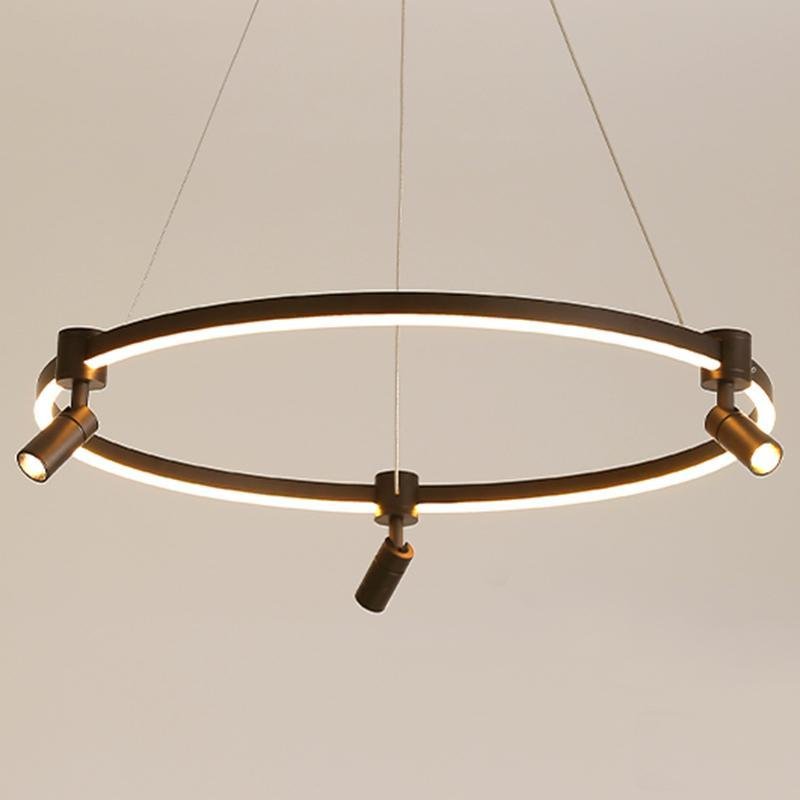3-Head Spotlight Linear LED Chandelier with Remote Control