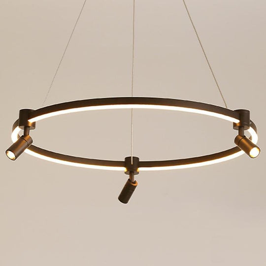 3-Head Spotlight Linear LED Chandelier with Remote Control