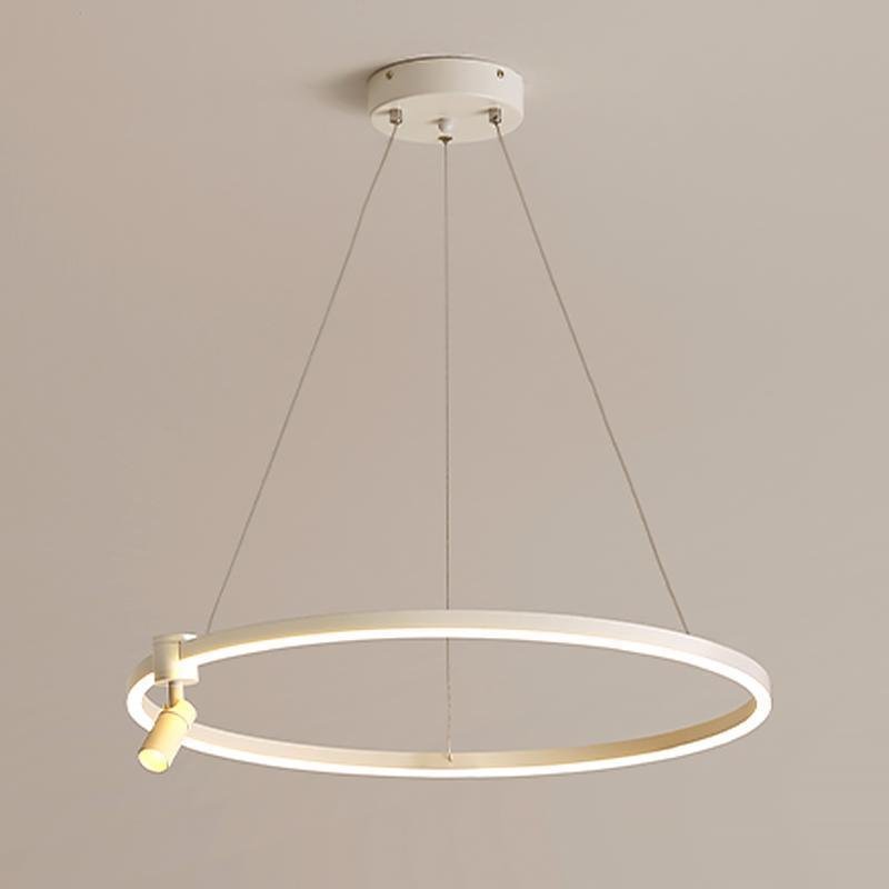 Simple Linear Adjustable Spotlight Circle LED Chandelier