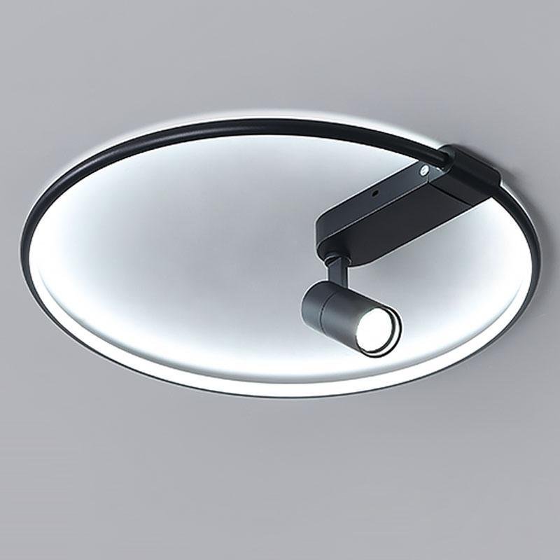 16" Round Dimmable Flush Mount Ceiling Light with Adjustable Spotlight