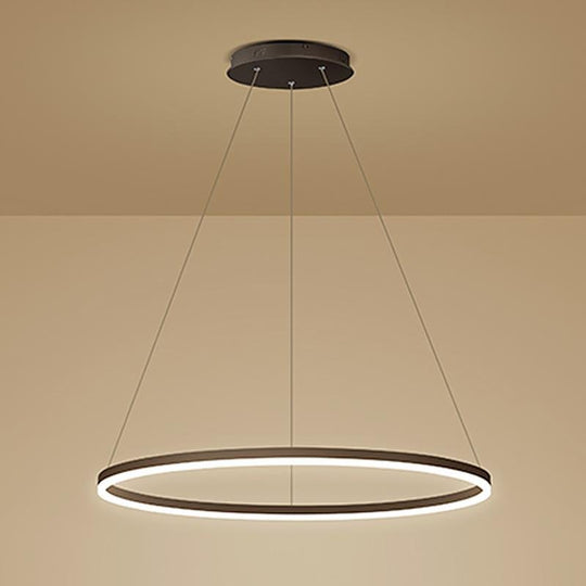 16'' Simple Circle Pendant Light with Acrylic Shade