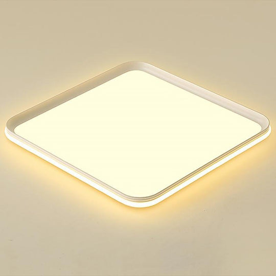 16" Square Modern LED Flush Mount Ceiling Light with Remote