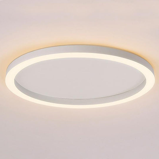 16" Modern Simple Circle Flush Mount LED Ceiling Light Dimmable with Remote