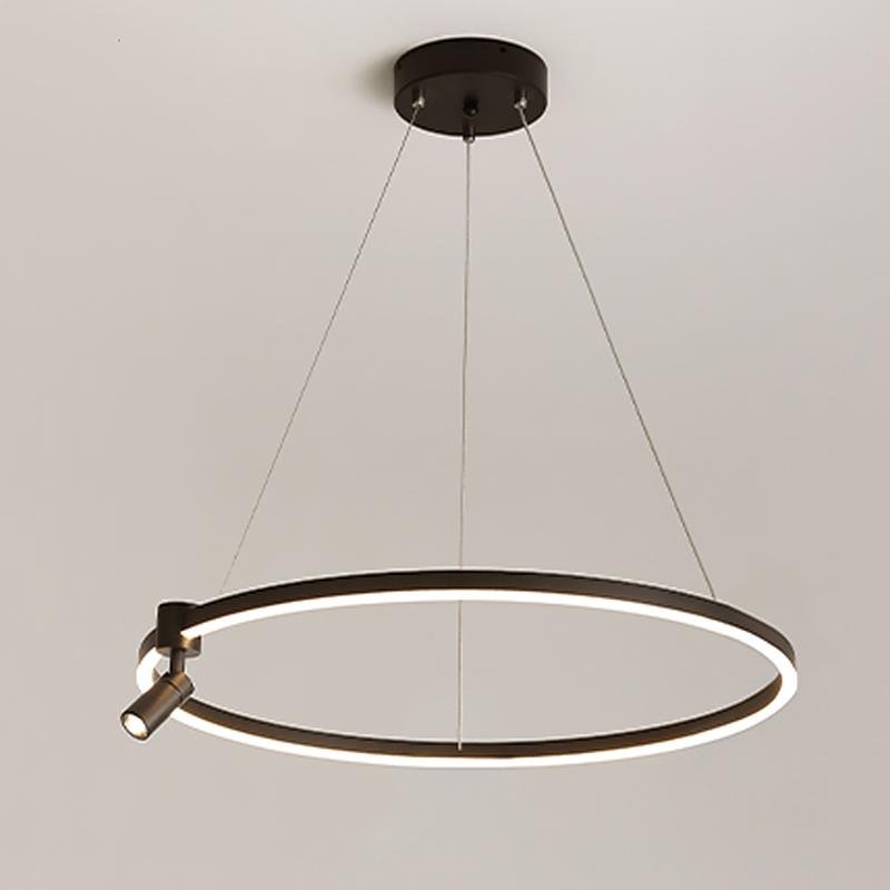 Simple Linear Adjustable Spotlight Circle LED Chandelier