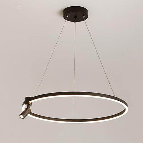 Simple Linear Adjustable Spotlight Circle LED Chandelier