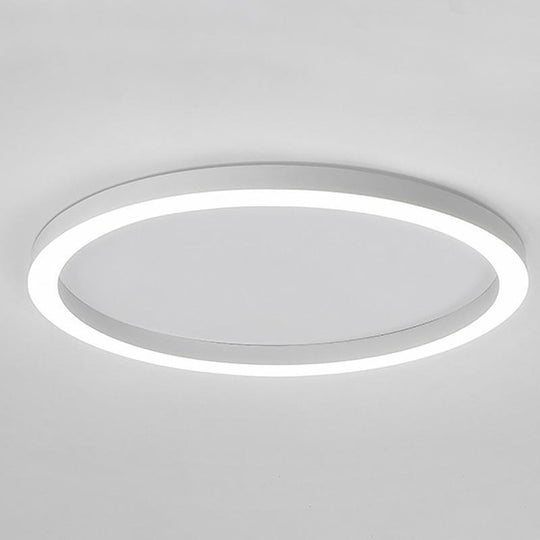 16" Modern Simple Circle Flush Mount LED Ceiling Light Dimmable with Remote