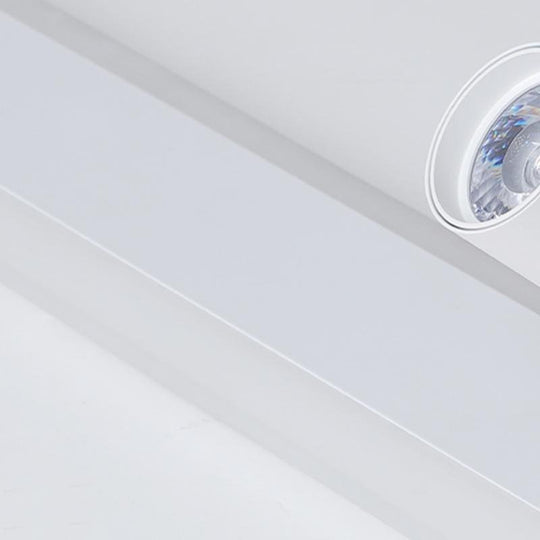 Rectangular LED Flush Mount Light with Rotatable Spherical Spotlights