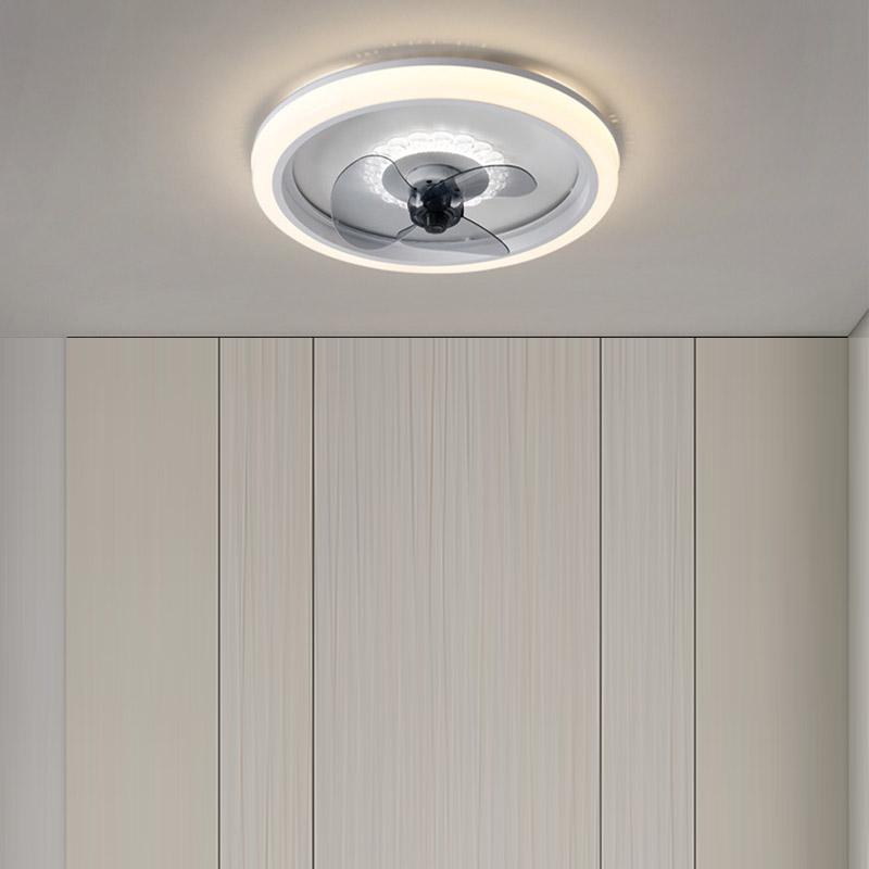 Round LED Modern Ceiling Fan with Remote Control
