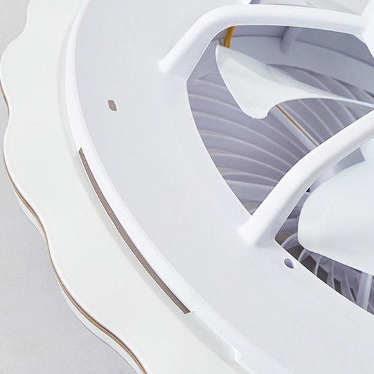 Crown-Shaped Bladeless LED Ceiling Fan with Remote Control