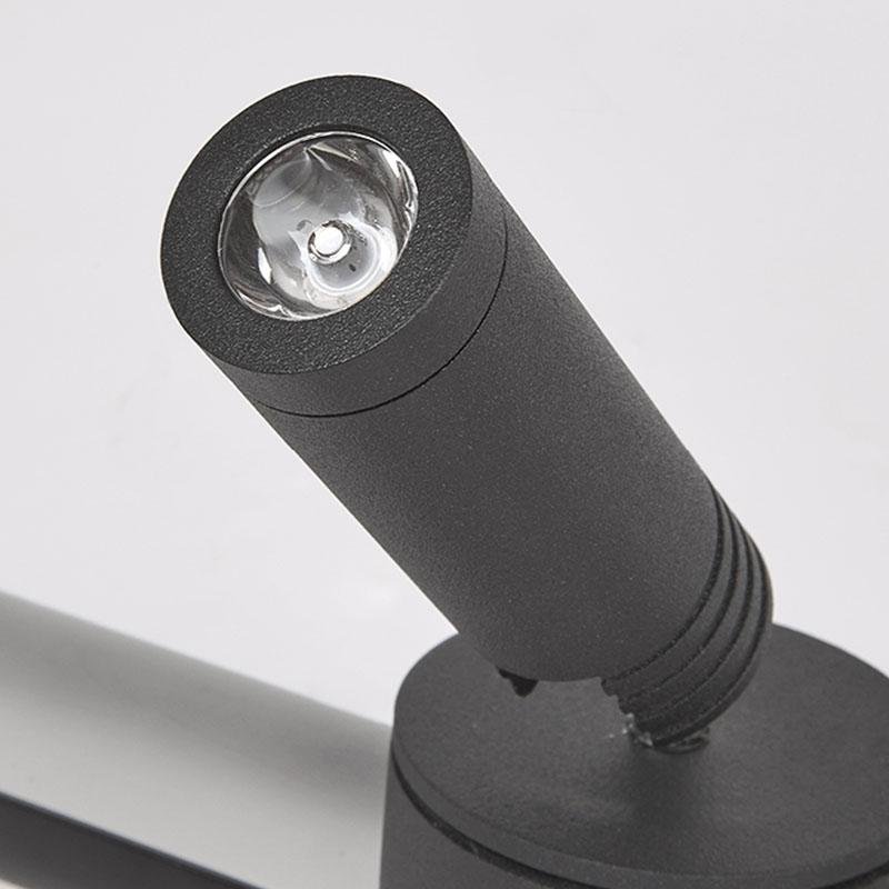 Modern LED Bar Flush Mount Ceiling Light with Adjustable Spotlights