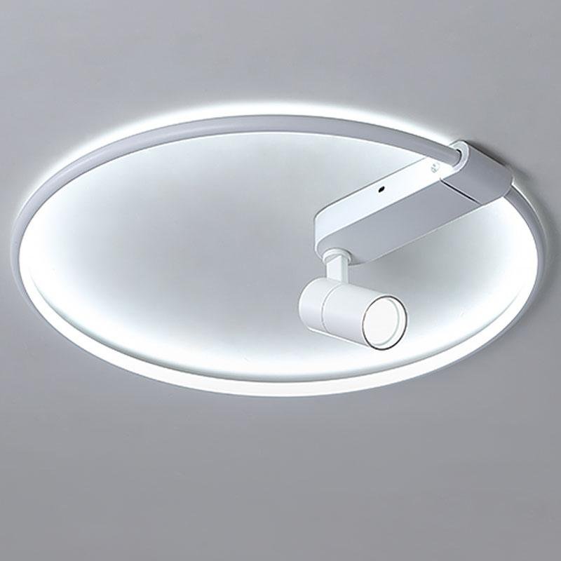16" Round Dimmable Flush Mount Ceiling Light with Adjustable Spotlight