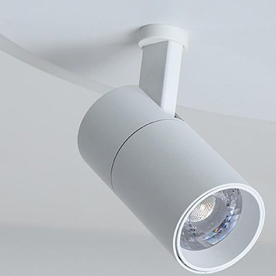 20" Round Dimmable Semi-Flush Mount LED Ceiling Light with 2 Adjustable Spotlights