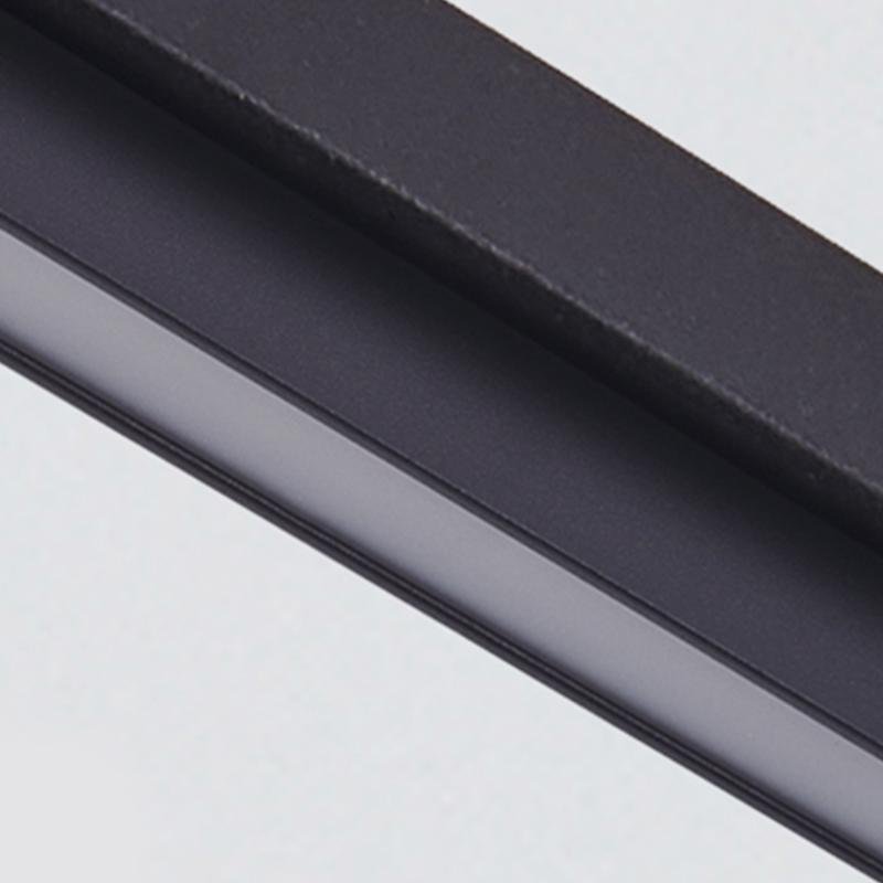 31" Long LED Linear Flush Mount Ceiling Light – Black Aluminum