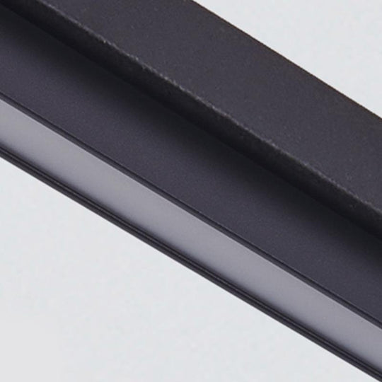 31" Long LED Linear Flush Mount Ceiling Light – Black Aluminum