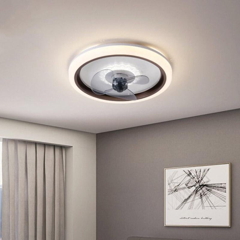 Round LED Modern Ceiling Fan with Remote Control