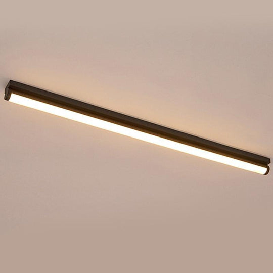 24'' / 30'' Rectangular LED Modern Flush Mount Lighting – White or Black Finish