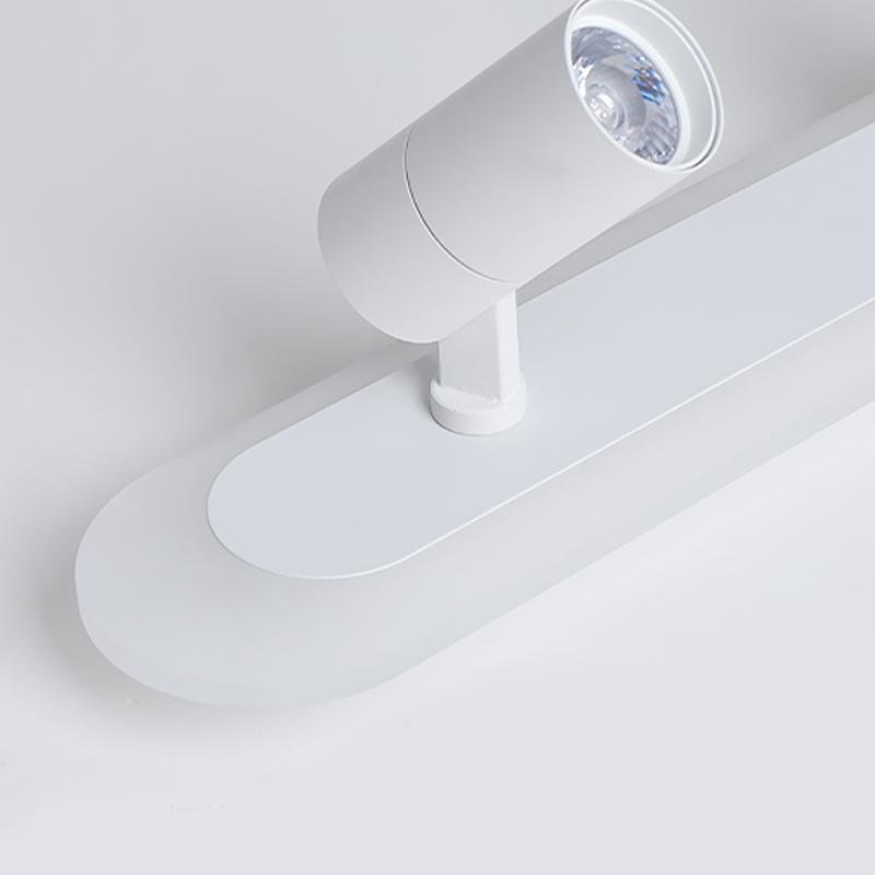 Rectangular LED Flush Mount Light with Rotatable Spherical Spotlights