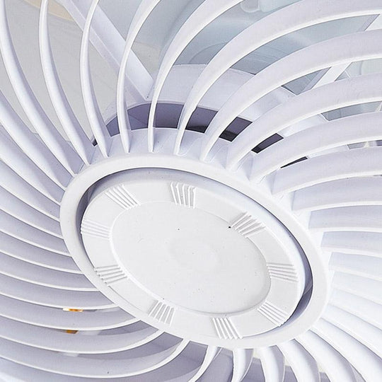 Crown-Shaped Bladeless LED Ceiling Fan with Remote Control