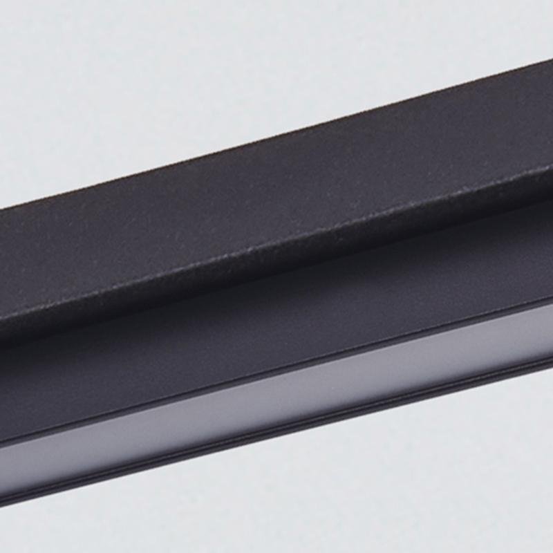 31" Long LED Linear Flush Mount Ceiling Light – Black Aluminum
