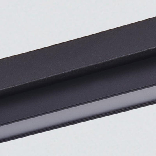 31" Long LED Linear Flush Mount Ceiling Light – Black Aluminum