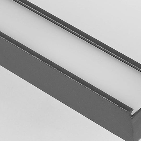 35" Modern Rectangular LED Flush Mount Ceiling Light