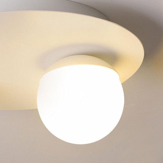 8'' Round Small Flush Mount LED Light with Adjustable Spotlight