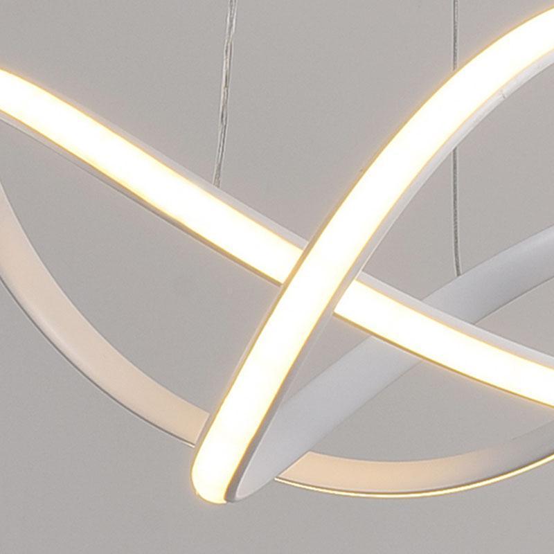 White Flush Mount Ceiling Light with Adjustable Cord Ribbon Design – Dimmable LED