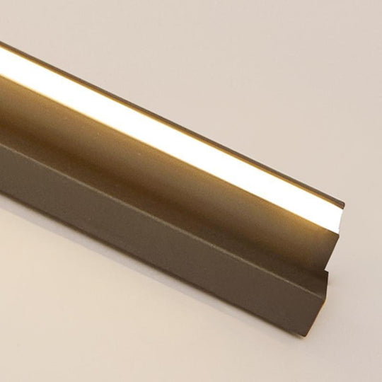 31" Long LED Linear Flush Mount Ceiling Light – Black Aluminum
