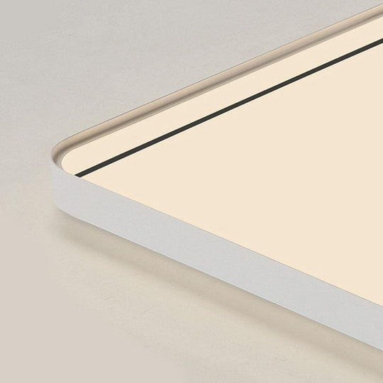24'' Square Modern Flush Mount LED Dimmable Ceiling Light with Edge