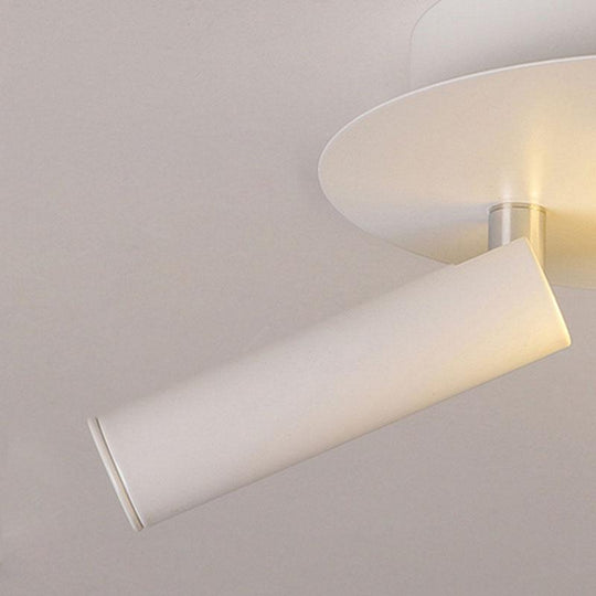 8'' Round Small Flush Mount LED Light with Adjustable Spotlight