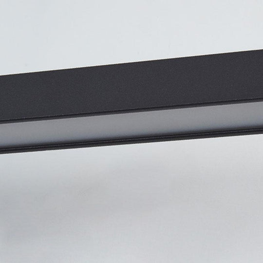 Modern Linear Farmhouse Black LED Chandelier
