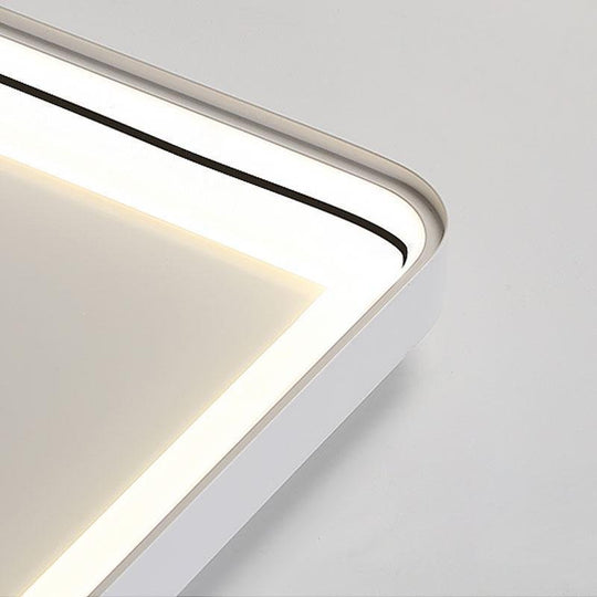 16'' Square Dimmable Flush Mount LED Light with 2 Adjustable Spotlights