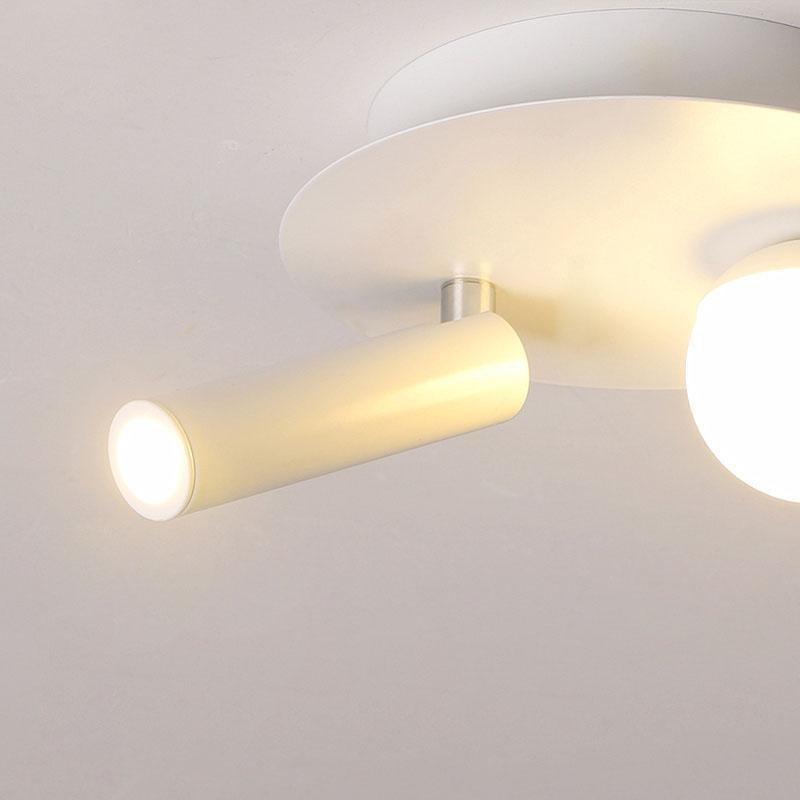 8'' Round Small Flush Mount LED Light with Adjustable Spotlight