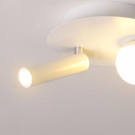 8'' Round Small Flush Mount LED Light with Adjustable Spotlight