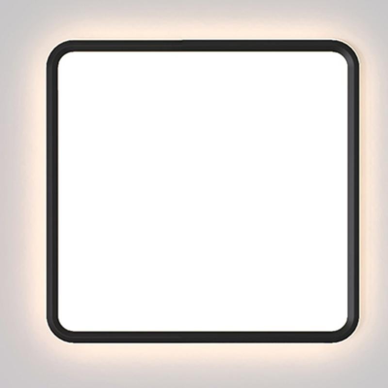 30" Modern Square Black Frame LED Flush Mount Ceiling Light – Dimmable