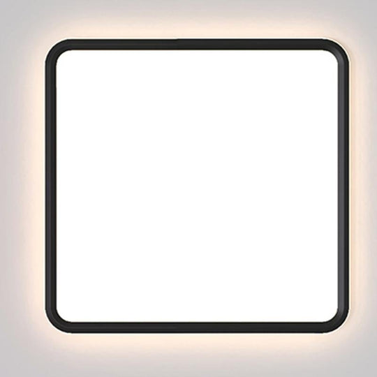 30" Modern Square Black Frame LED Flush Mount Ceiling Light – Dimmable