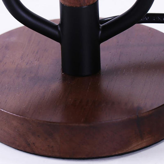 16'' Vintage Rustic Tree Branch Table Lamp with Fabric Shade