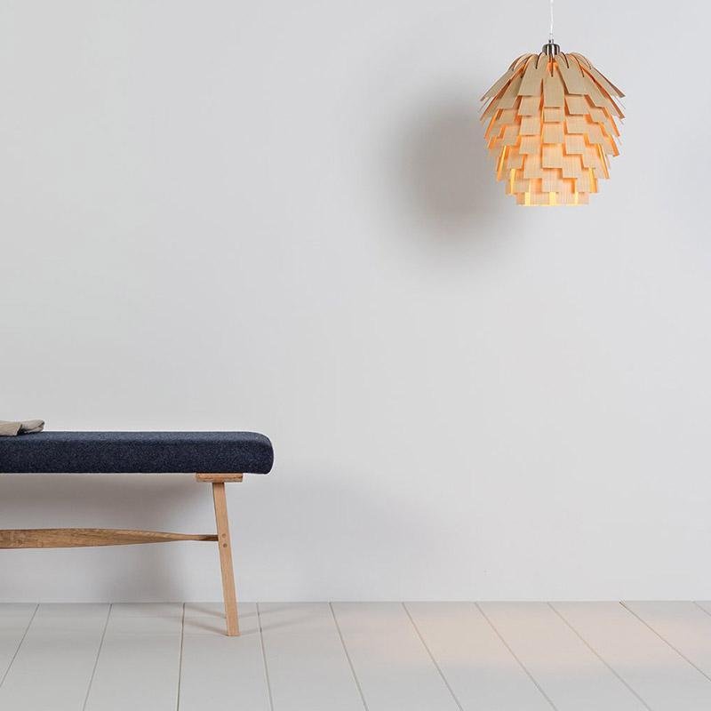 16'' Artistic Artichoke Wood Rustic Pendant Light