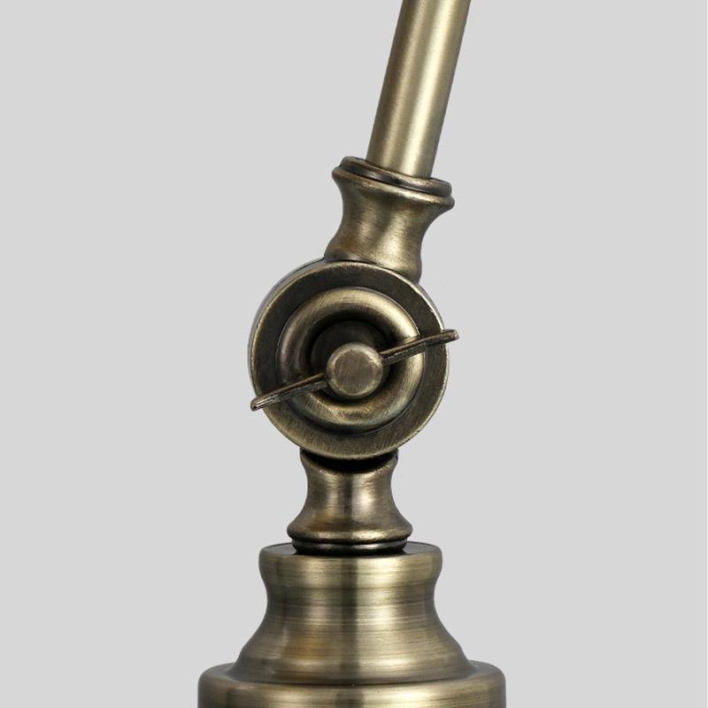 Industrial Empire-Style Metal Desk Lamp with Curved Arm