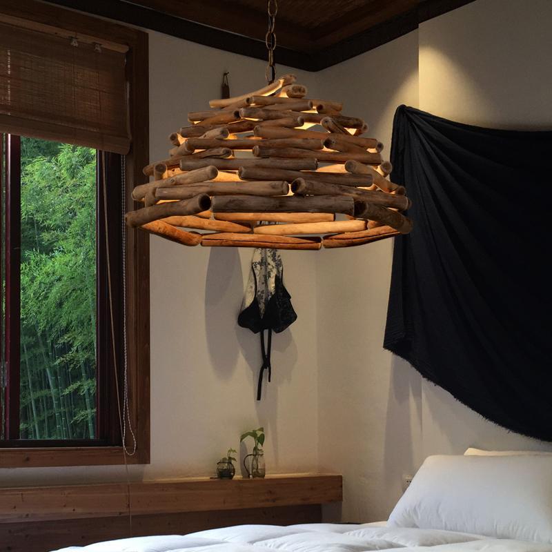 Handpicked Sticks Wood Pendant Ceiling Light