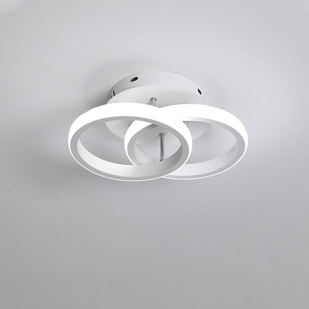 2-Circle Metal LED Flush Mount Ceiling Light