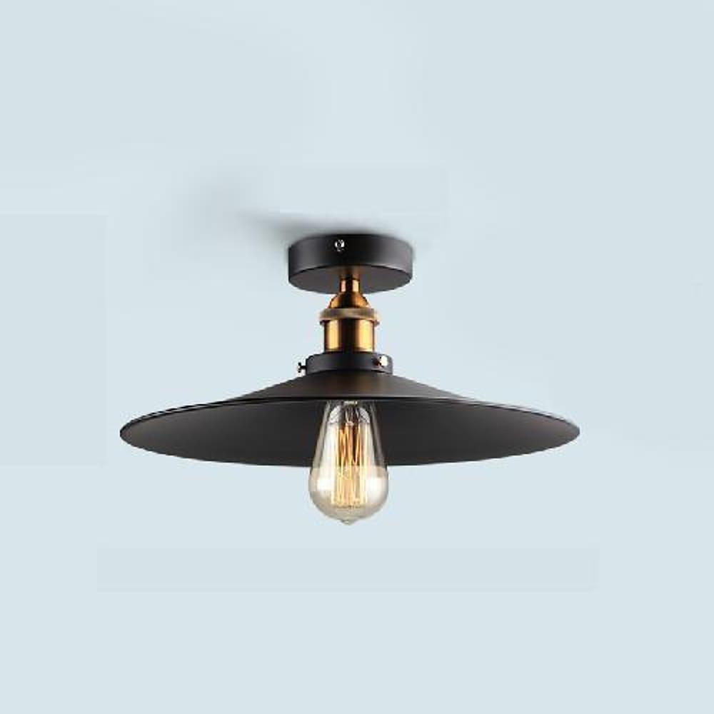 Circular Teardrop Industrial LED Semi-Flush Mount Ceiling Light