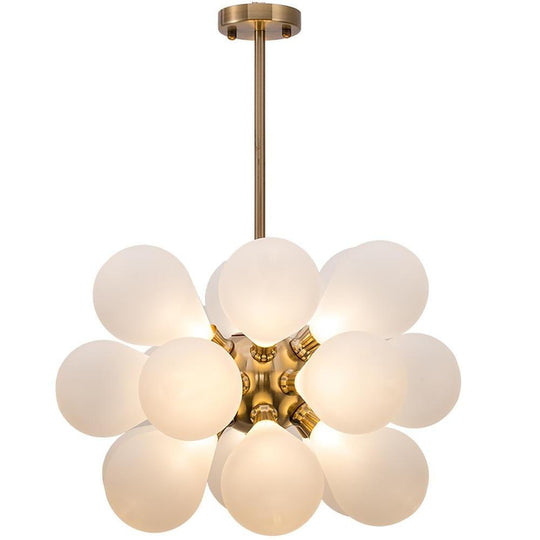 Retro Glass Globe 18-Bulb LED Chandelier