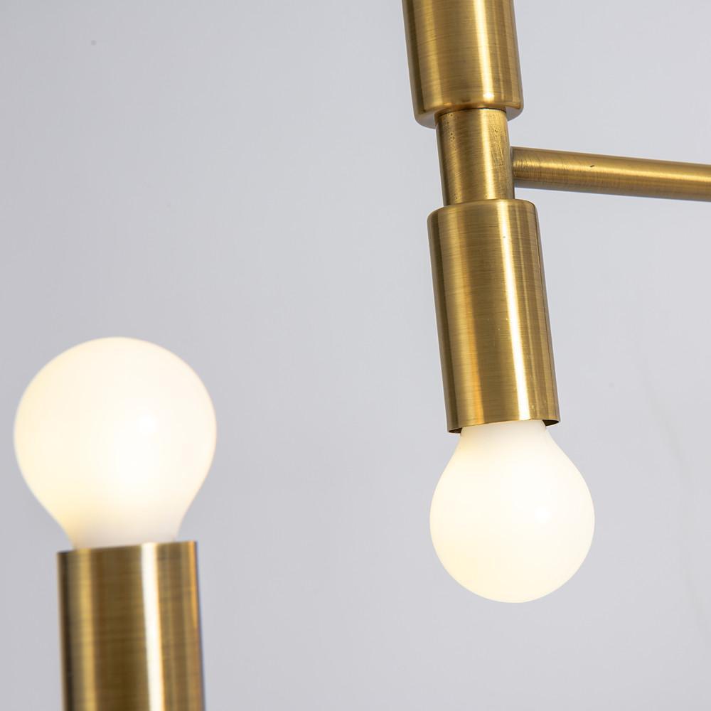 12-Light LED Electroplated Metal Adjustable Modern Pendant Light