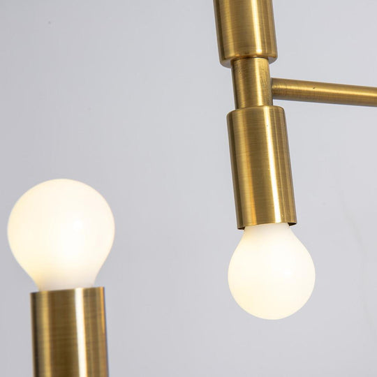 12-Light LED Electroplated Metal Adjustable Modern Pendant Light
