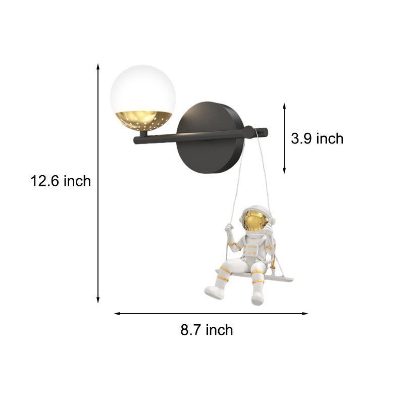 Acrylic Ball Astronaut Swing LED Wall Light – 3 Step Dimming