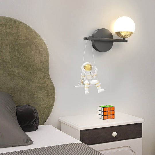Acrylic Ball Astronaut Swing LED Wall Light – 3 Step Dimming